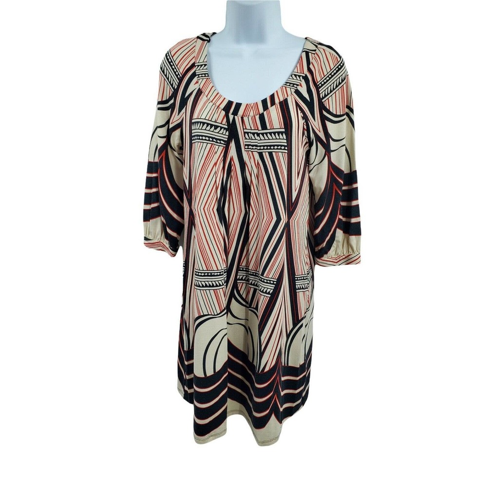 ABS WOMENS SIZE X-SMALL SHORT SLEEVE PRINT DRESS